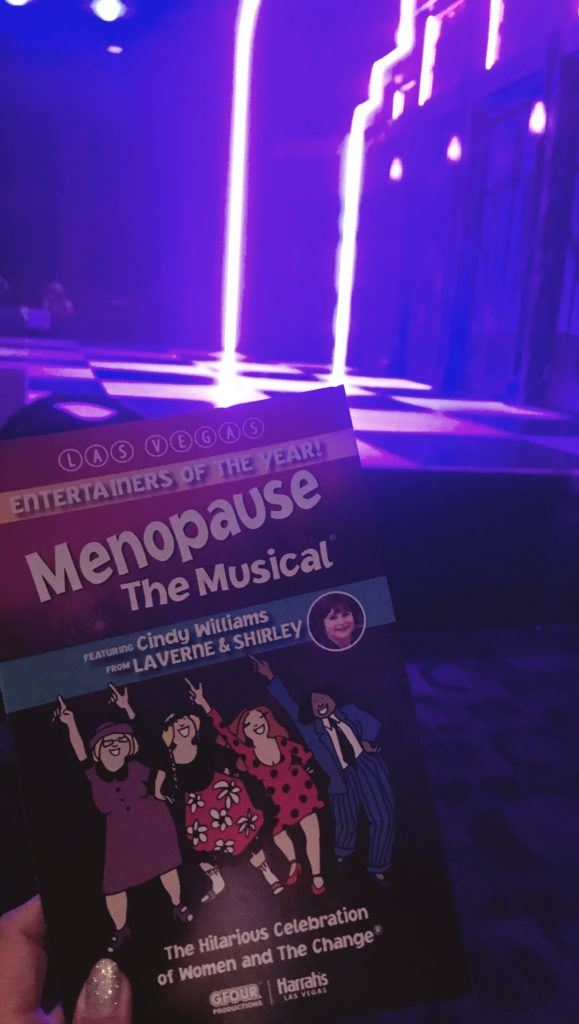 Menopause the Musical program and stage