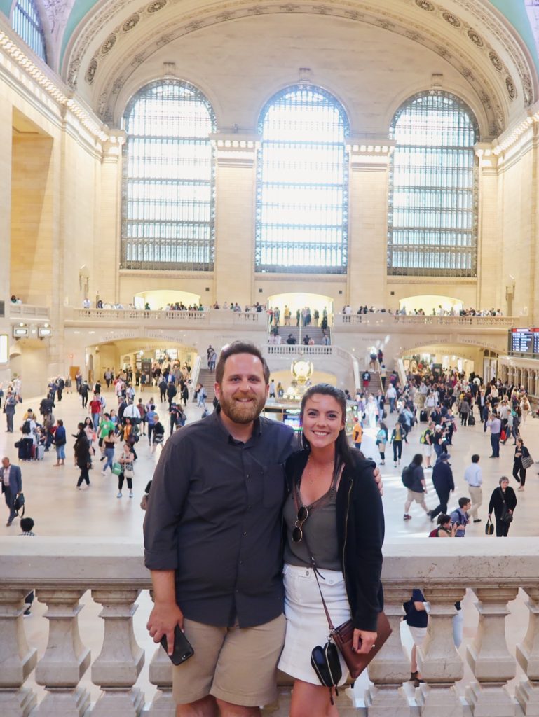 eric and jess pendergrass in grand central station new york city