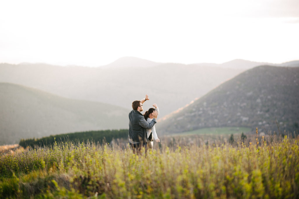 Eric and Jess Pendergrass mountain engagement photos