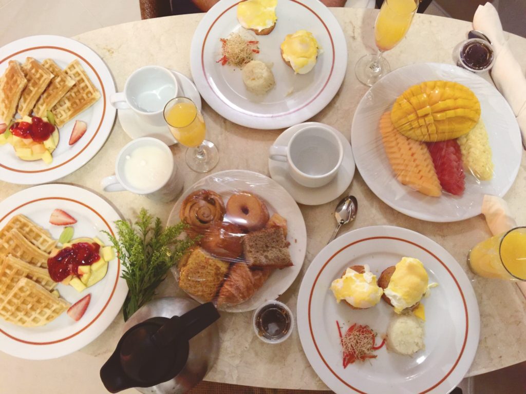 Room service breakfast at Hard Rock Resort in Punta Cana, Dominican Republic