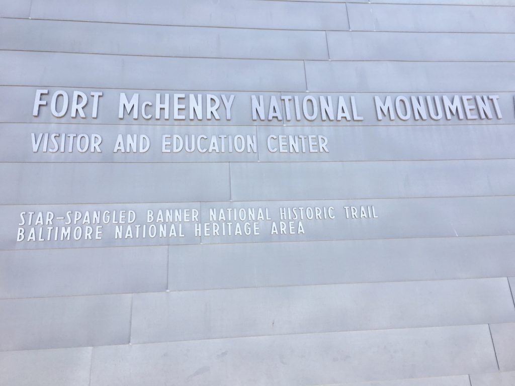 fort mchenry national monument entrance sign