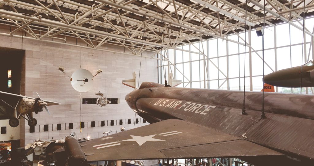 planes at the National Museum of Air and Space at the Smithsonian