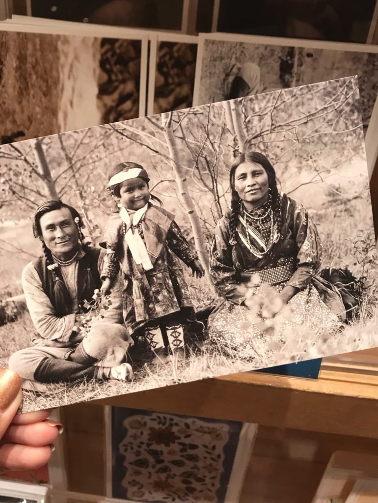 Postcard of American Indians in the National Museum of the American Indian